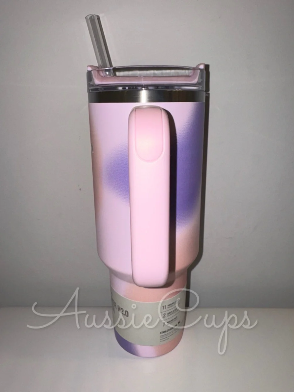 Stanley Rose Petal Motion 40 oz Quencher Tumbler - Pink & Lavender Ombre Mix - Picture 3 of 9